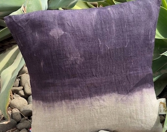 Purple Tie Dye Linen Cushion Decorative Textile Home Accessories Bohemian Style