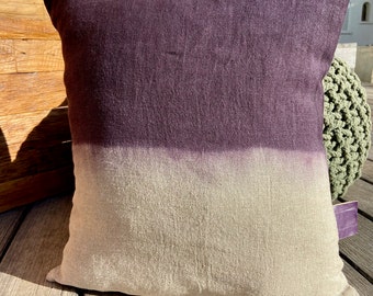 Purple Tie Dye Linen Cushion Decorative Textile Home Accessories Bohemian Style