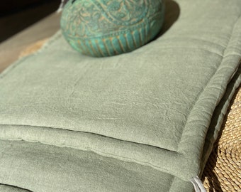 Dyed Padded Mattress Topper Linen Fleece Floor Mattress Japanese Double Sided Mattress Topper Linen Padded Mattress
