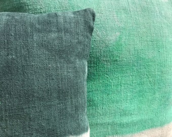 Tie Dye Linen Cushions Green Ice Mint Eucalyptus Decorative Textile Home Accessories Bohemian Style