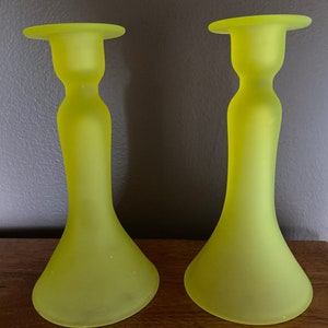 Vintage Glass Candleholders