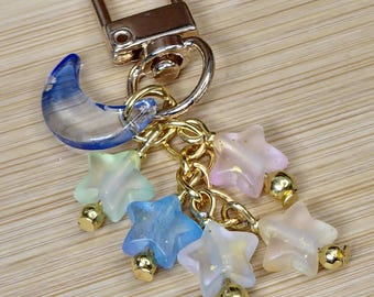Starry Nights Gold Keychain