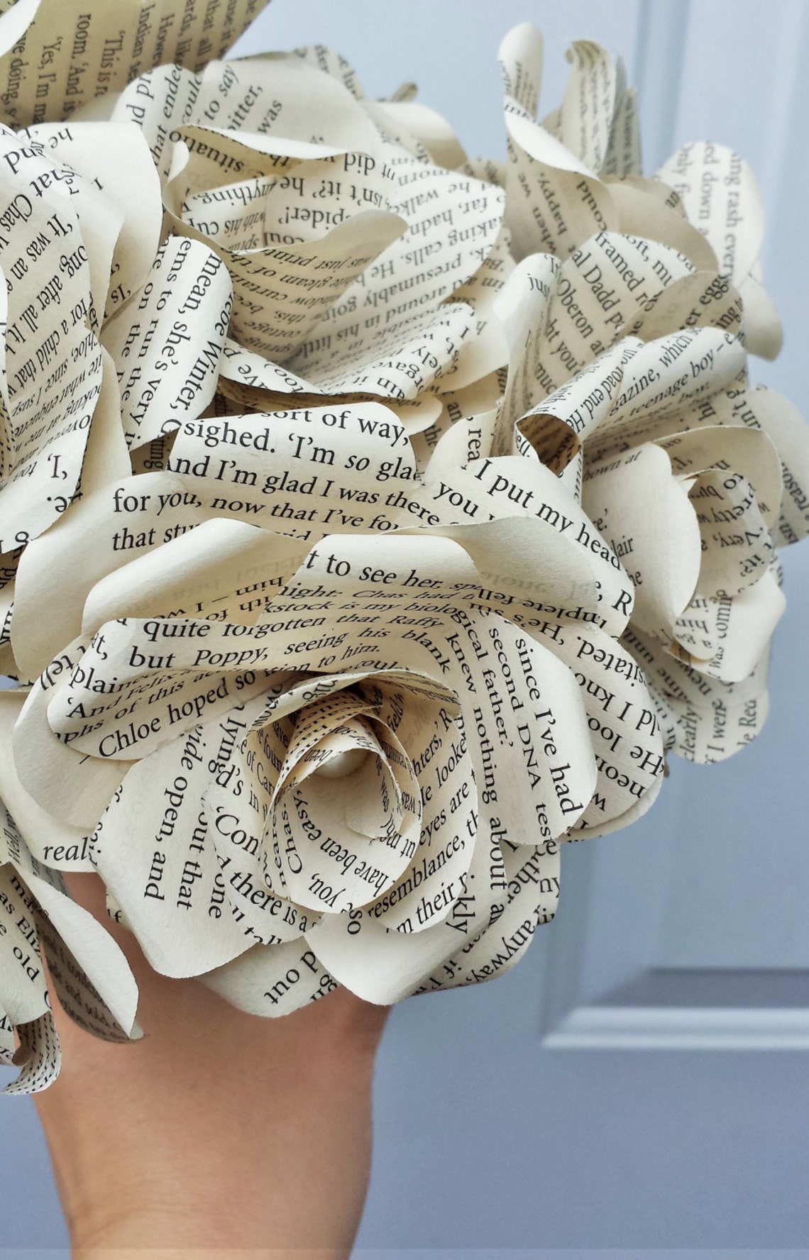 Paper Book Roses Book Roses Book Flower Paper Rose Bouquet Etsy