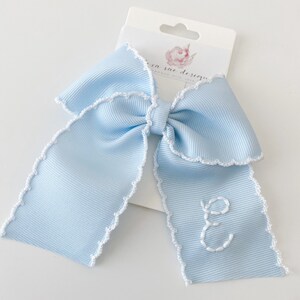 Initial Hand- Embroidered Bow