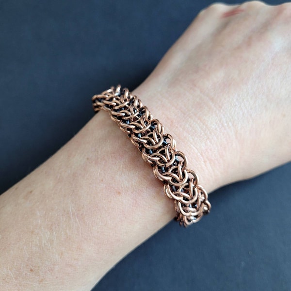 Chainmaille Armband aus Kupfer