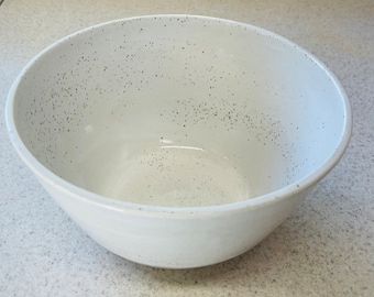 Large Bowl  (White on Speckled Clay)