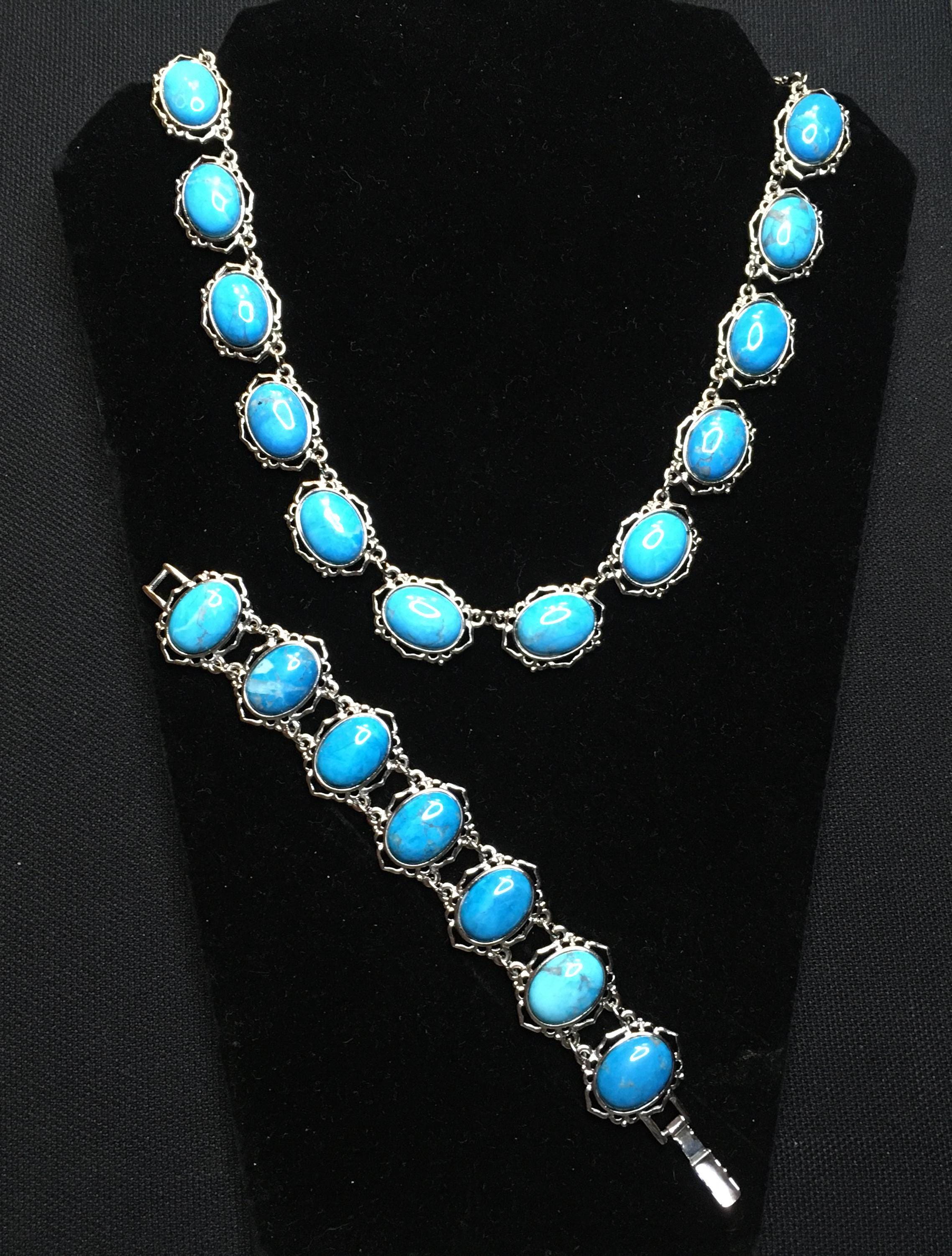 Jackie Kennedy - RARE SET - Faux Turquoise Set - Vintage Camrose