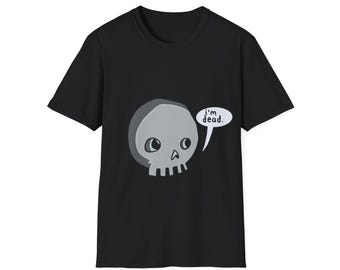 Schattig T-shirt met schedel 'I'm Dead' | Grappig skelet-T-shirt