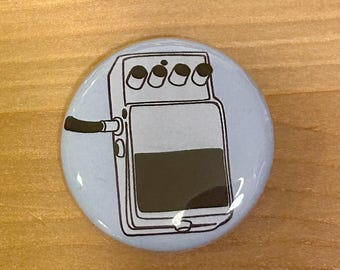 Rok Lok Records guitar pedal logo 1.25 inch button *original artwork*