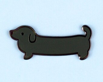 Dachshund enamel pin wiener dog sausage lapel pin brooch badge flair collar pin hat pin cute dog kawaii animals dogs puppy puppies accessory