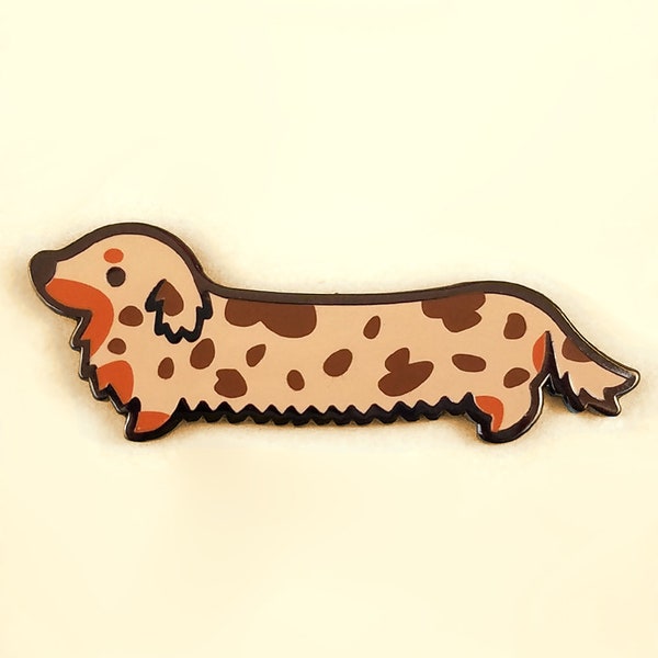 Dachshund enamel pin wiener dog sausage lapel pin brooch badge flair collar pin hat pin cute dog kawaii animals dogs puppy puppies accessory