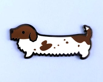 Dachshund enamel pin wiener dog sausage lapel pin brooch badge flair collar pin hat pin cute dog kawaii animals dogs puppy puppies accessory