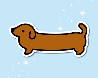 Dachshund vinyl sticker 6 inch weenie dog weiner dog sausage animals decoration scrapbooking cute animal doxie kawaii