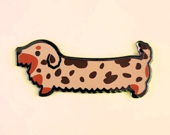 Dachshund enamel pin wiener dog sausage lapel pin brooch badge flair collar pin hat pin cute dog kawaii animals dogs puppy puppies accessory