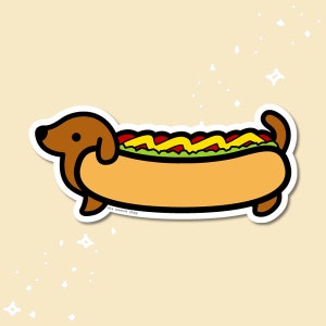 Dackel Vinyl Aufkleber 15,5 cm Dackel Hund weiner Hund Wurst Tiere Dekoration Scrapbooking süsses Tier Doxie kawaii