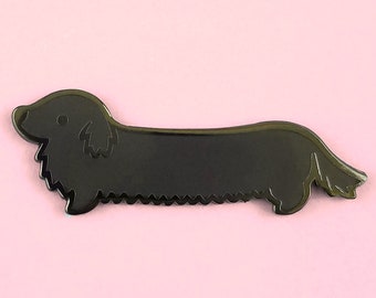 Dachshund enamel pin wiener dog sausage lapel pin brooch badge flair collar pin hat pin cute dog kawaii animals dogs puppy puppies accessory