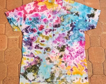 Rainbow Tie-Dye Men's V Neck T-shirt