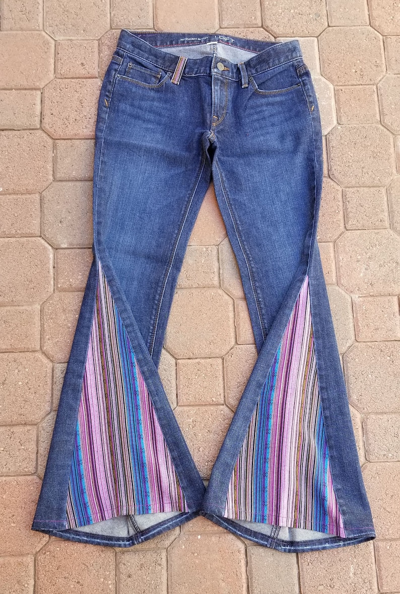 Upcycled Ann Taylor Women's Bell Bottom Jeans - Etsy