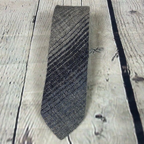 Tweedmill gray wool tie vintage British Made