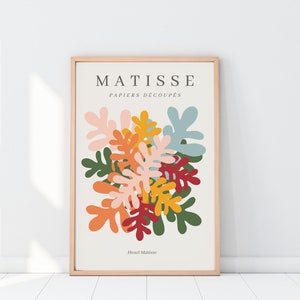 Henri Matisse Exhibition poster, Matisse wall art, Printable wall art, The Cut outs, Matisse poster, Bedroom Wall art, Abstract wall art