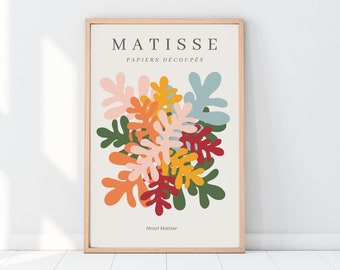 Henri Matisse Ausstellungsplakat, Matisse Wandkunst, druckbare Wandkunst, The Cut outs, Matisse Poster, Schlafzimmer Wandkunst, Abstrakte Wandkunst