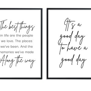 Set of 2 Quote Prints, Poster Print, Wall Art Quotes, Typography Print, Digital Download, Digital Prints, Quote, Wall Art, Printable Quotes