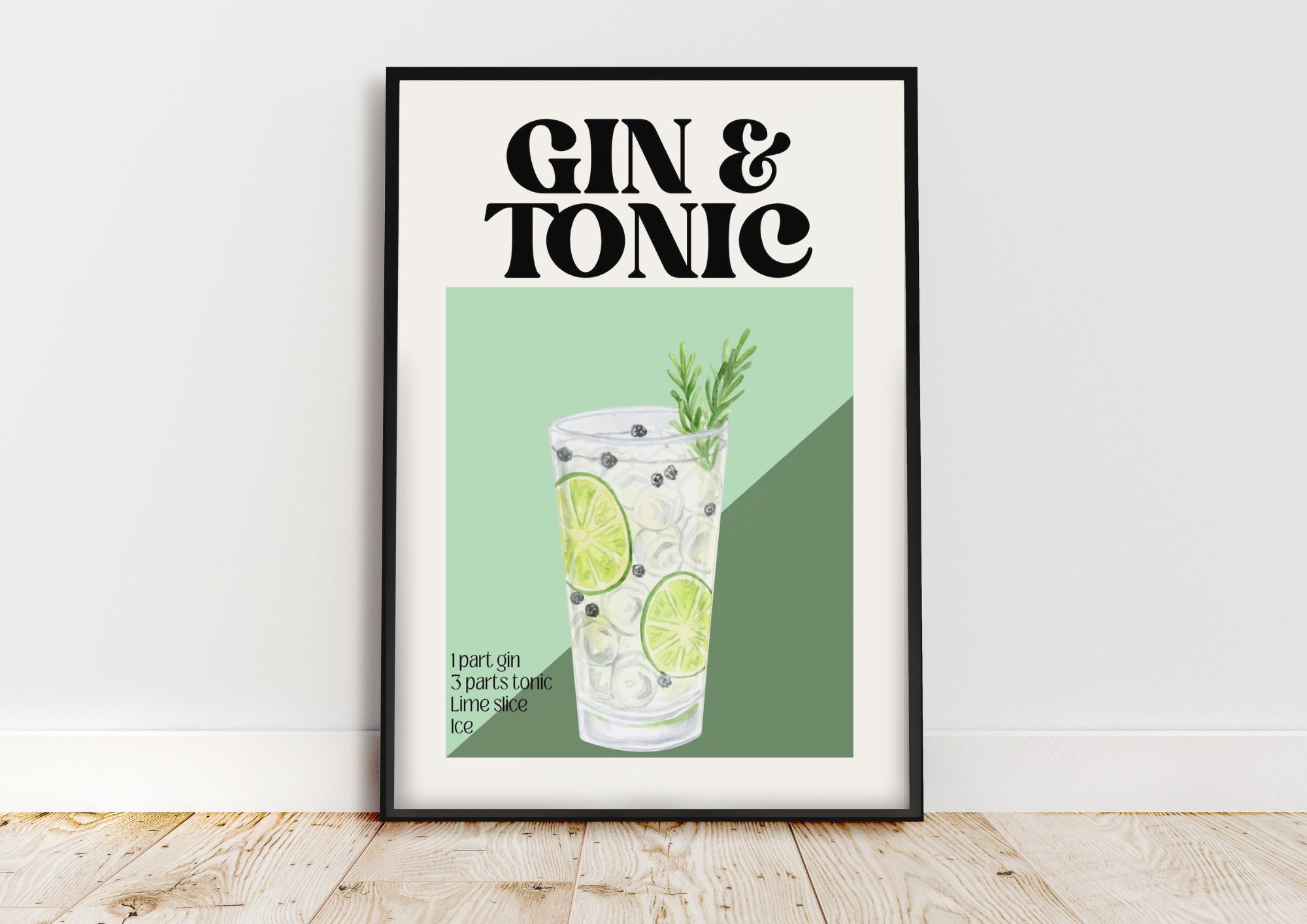 Gin and Tonic Print - Etsy