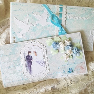 Wedding Day Card Bride and Groom Card Wedding Wishes Handmade Congratulations Card Personalized Wedding Newly Married Couple Greeting Card