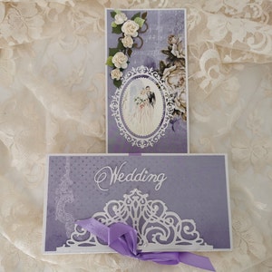 Biglietto di nozze di lusso fatto a mano con elegante busta per soldi da sposa, biglietto di nozze in scatola decorata, biglietto di auguri per coppia di sposi novelli