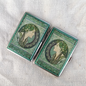 Portasigarette da donna, scatola per sigarette decorata, portasigarette da 80 mm King Size con supporti in metallo, porta biglietti da visita, portafoglio, regali