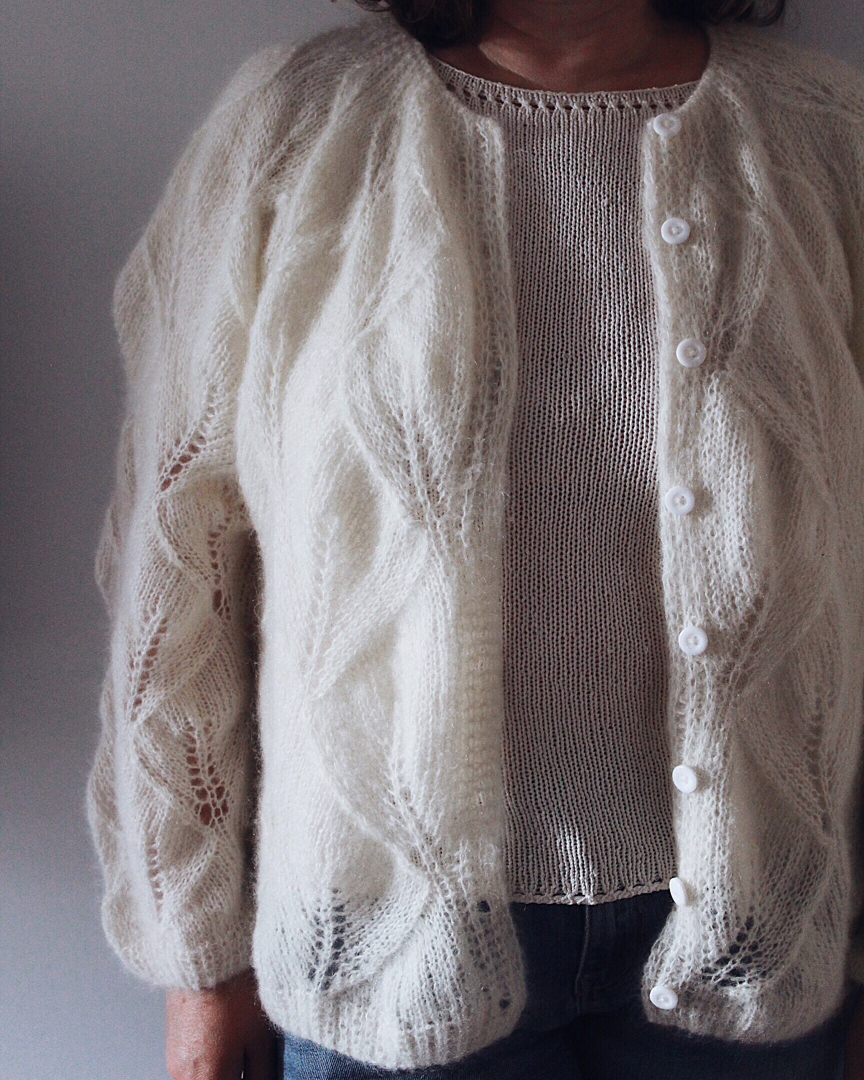 Knitting Pattern PDF english mohair Lace Cardigan tender - Etsy UK