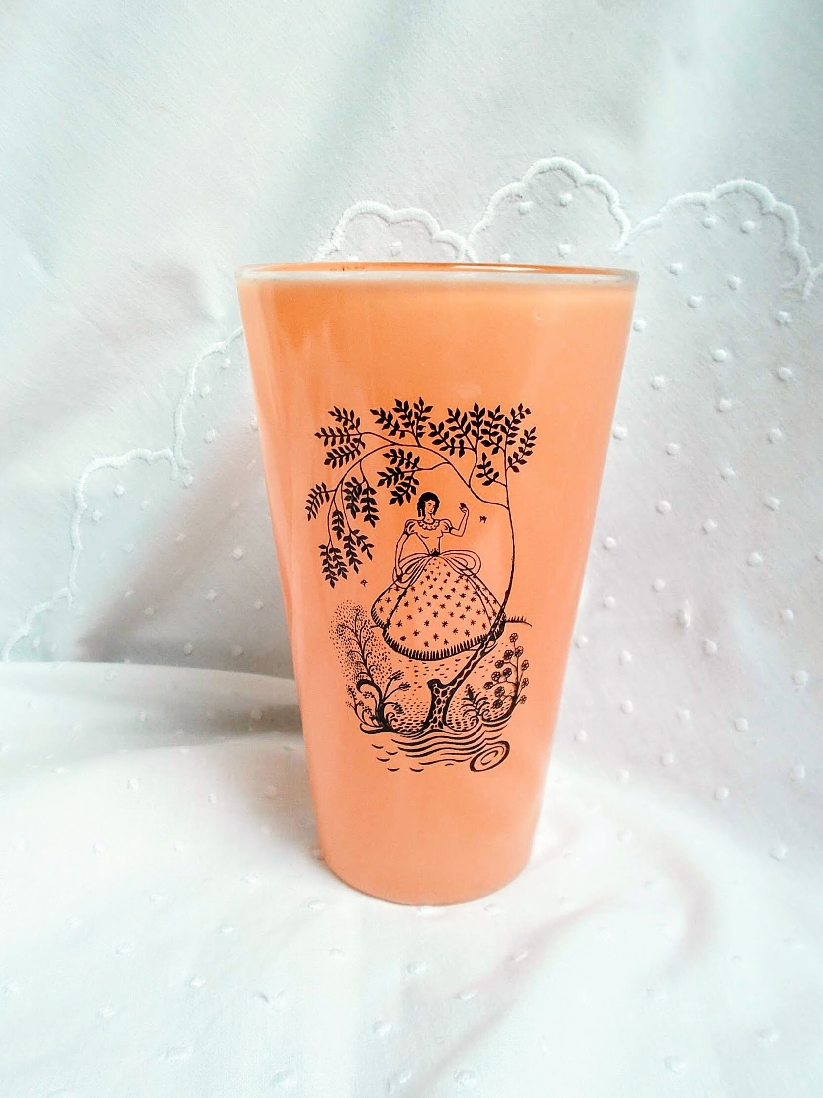 Vintage English Glass Vase 1930s to 1950s Crinoline Lady Etsy UK