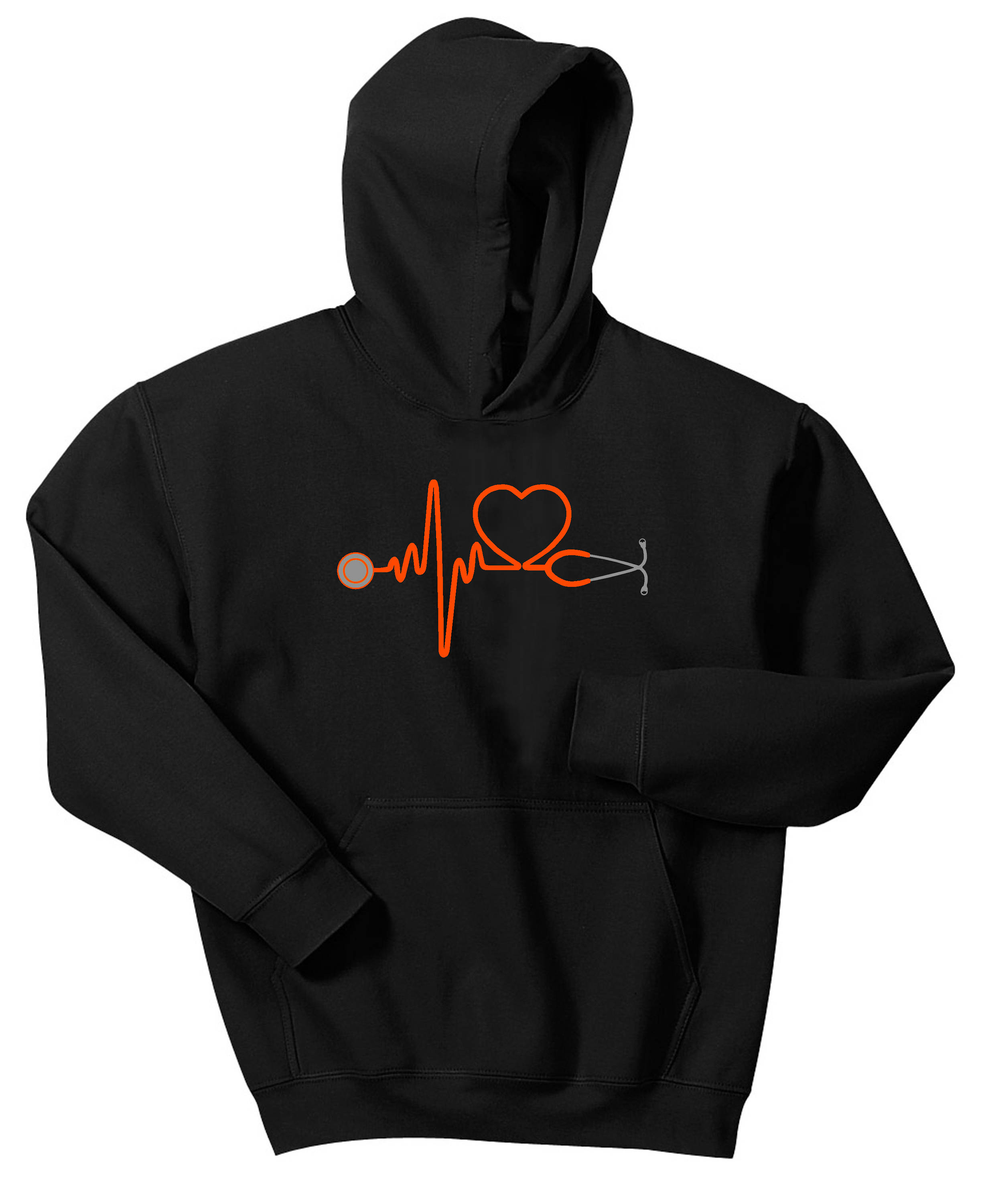 Heartbeat Stethoscope Hoodie Sweatshirt Nurse Doctor RN CNA - Etsy