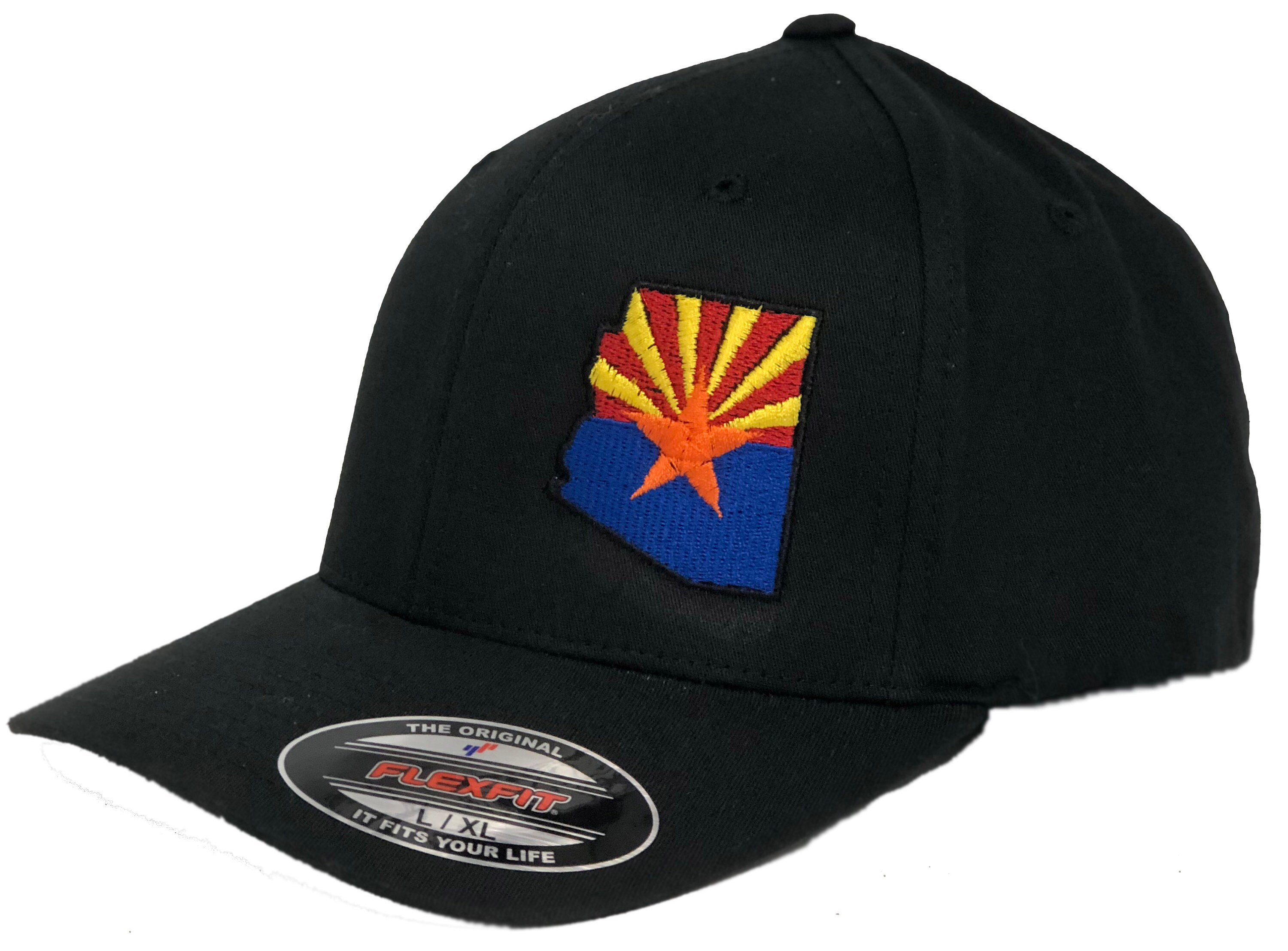 Arizona State Flag Hat Flexfit Curved Bill Cap Patriotic Flag Etsy
