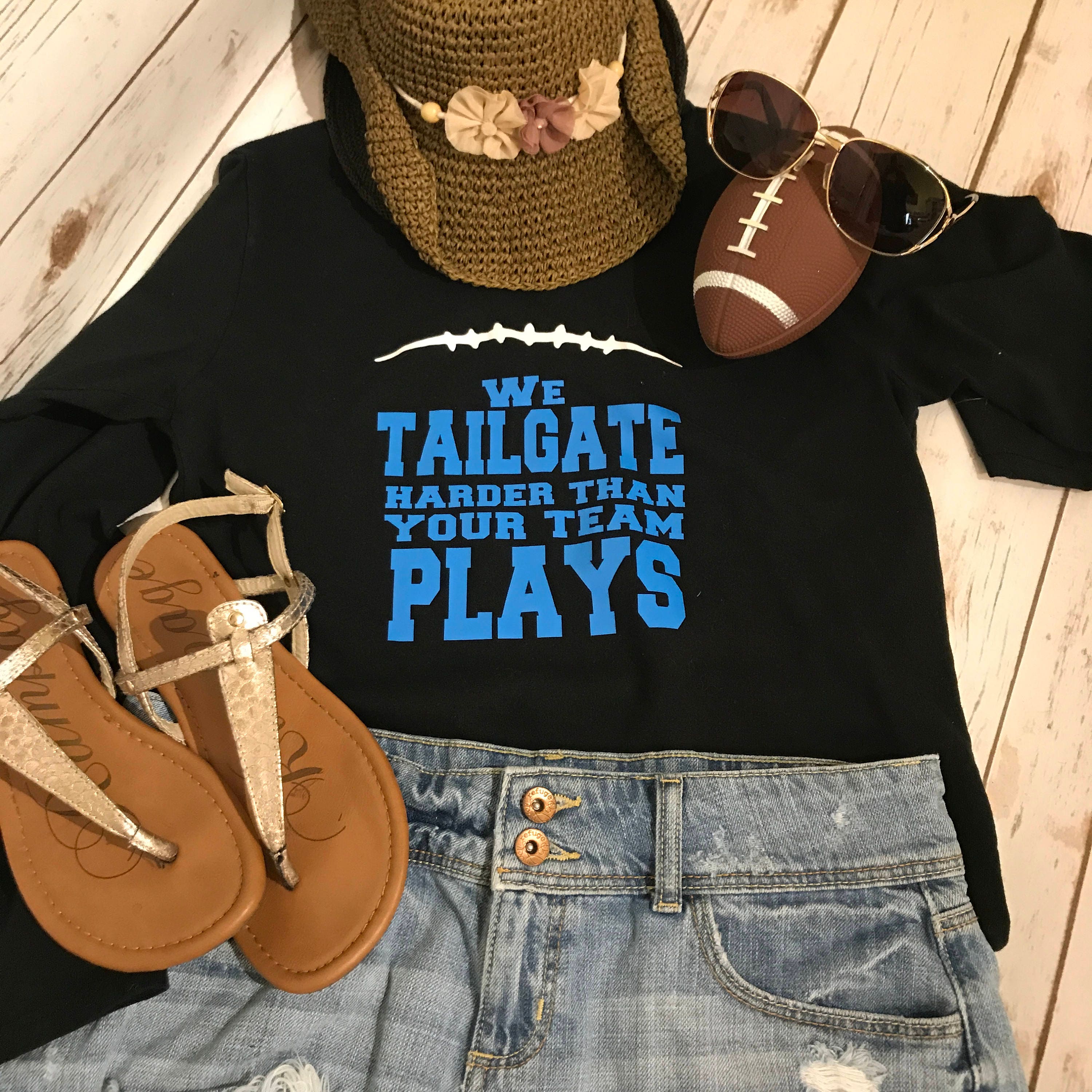 cute ways to cut a shirt for tailgate