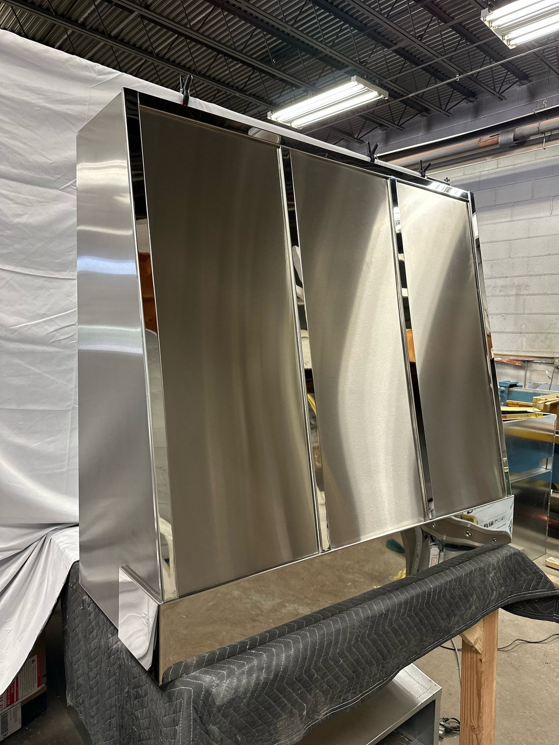 Complete Stainless Steel Vent Hood, for ILVE Range Custom Metal Hood