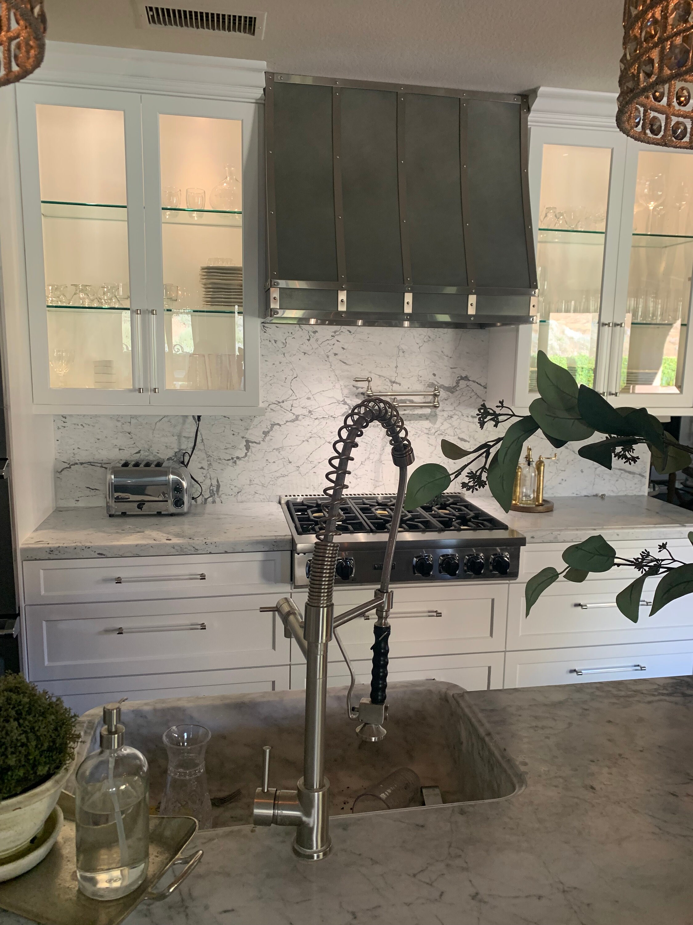 Custom Artisan Zinc Range Hoods for Viking Range, Wolf Range. Custom