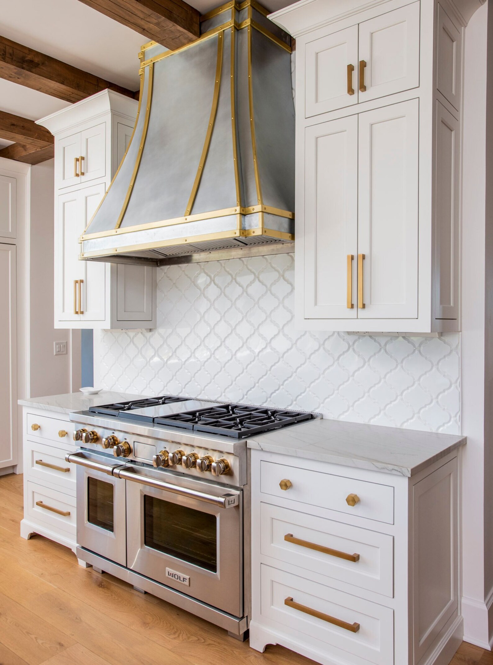 Wolf Range Hoods Zinc Range Hood, for La Cornue / Wolf Stainless Steel Range, Custom
