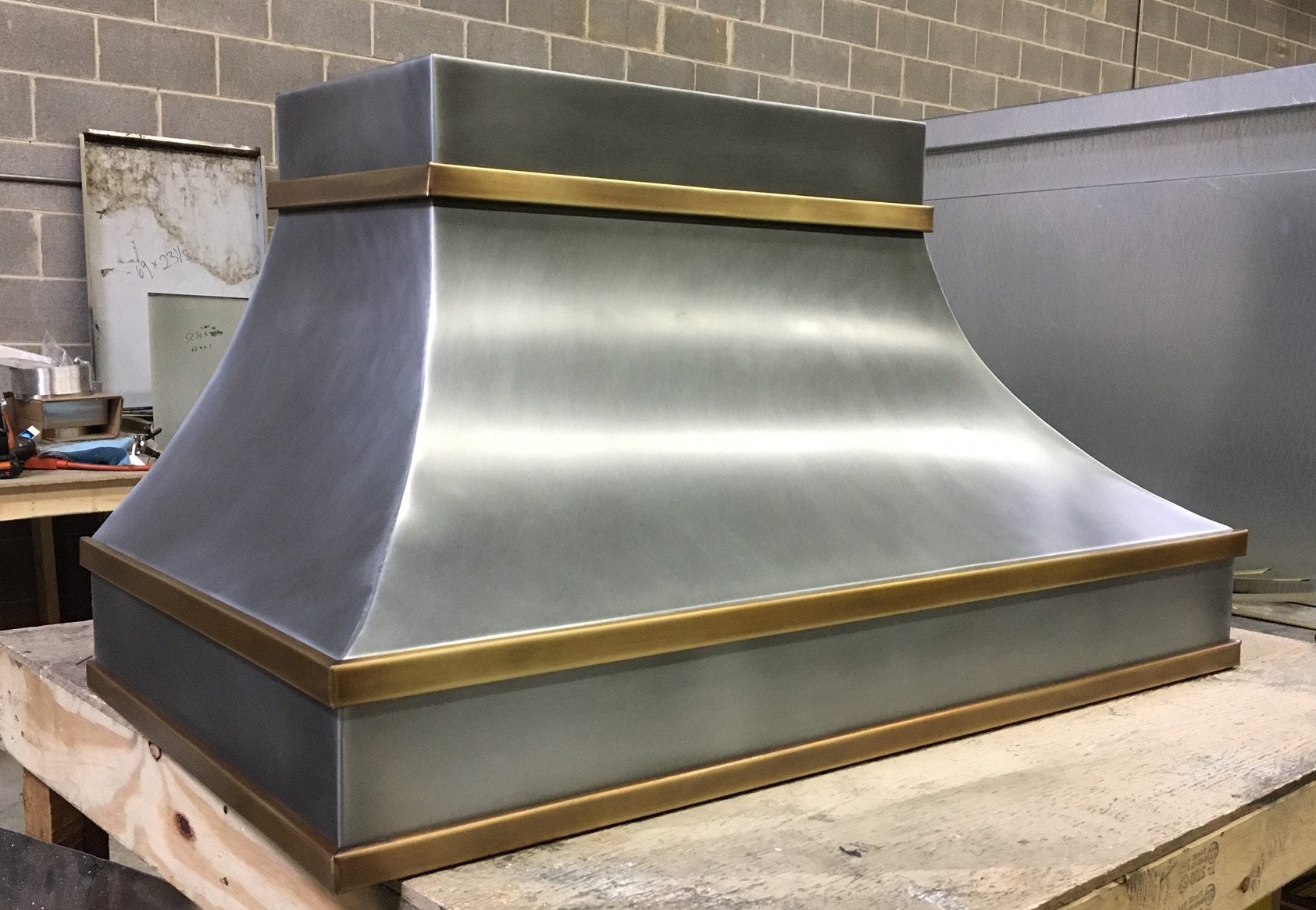 Zinc Hood Custom Zinc Range Kitchen Hood | Etsy