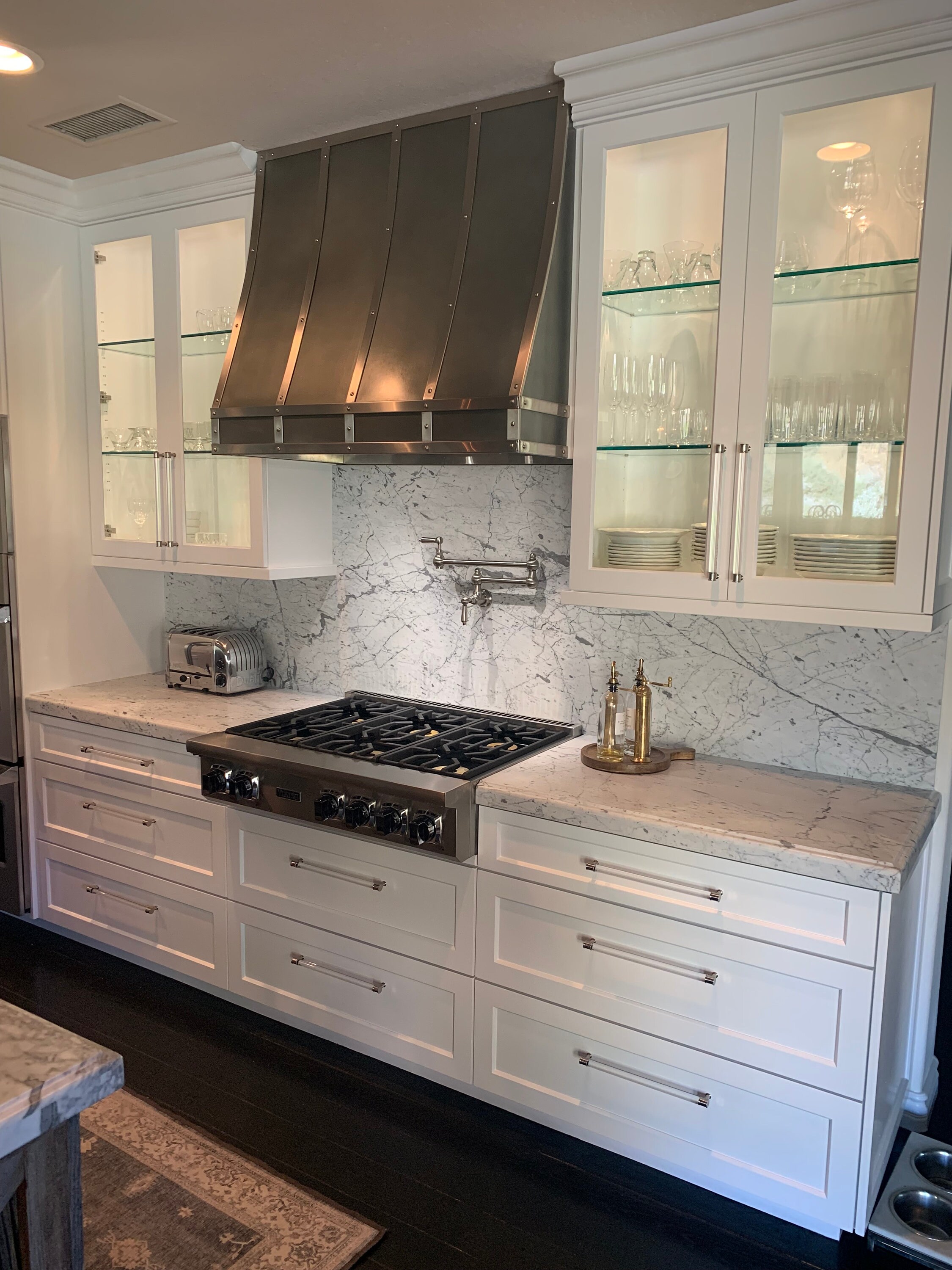 Custom Artisan Zinc Range Hoods for Viking Range, Wolf Range. Custom