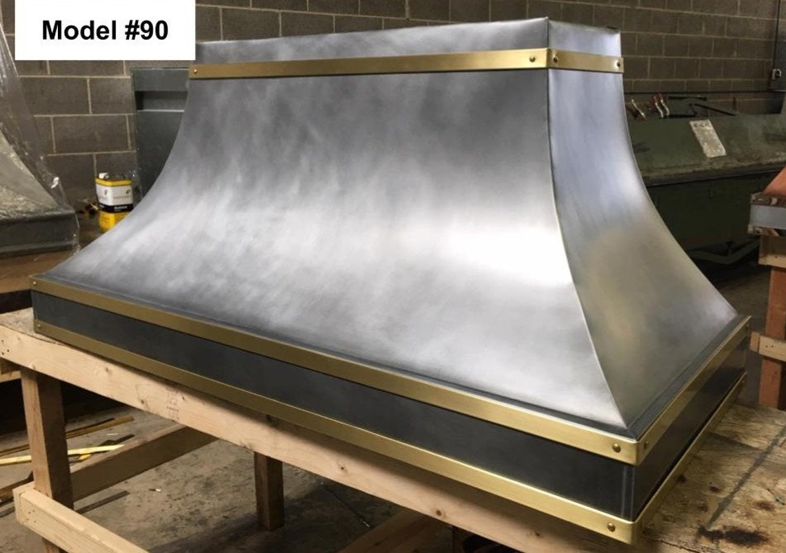 Zinc Hood Custom Zinc Range Kitchen Hood Etsy