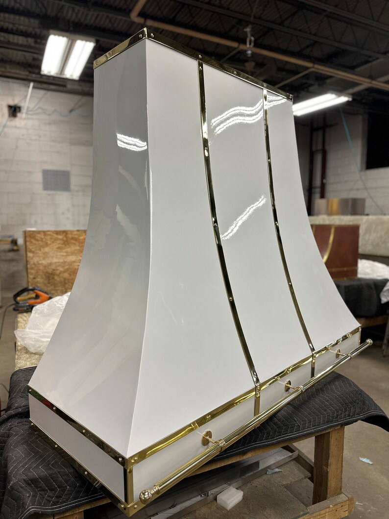 White Custom Range Kitchen Hood- Vent Included - Etsy