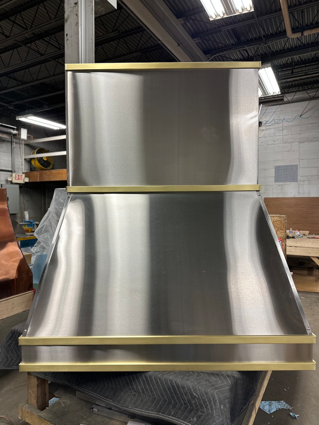 Custom Stainless and Brass Kitchen Range Hood Etsy