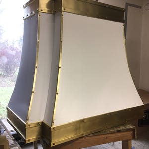 Custom Kitchen Exhaust Hood with Brass Inlay Custom Color on Maple -  Clearwater, FL Patch