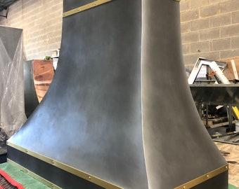Stainless Steel Range Hood, for La Cornue Stainless Steel, custom metal hood