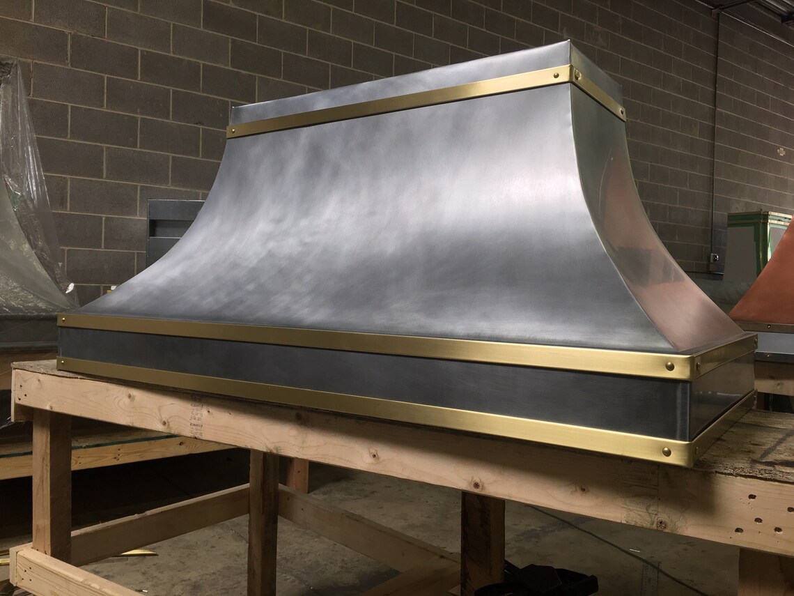 Zinc Hood Custom Zinc Range Kitchen Hood Etsy