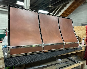 Copper Range Hood with Stainless Steel Trims