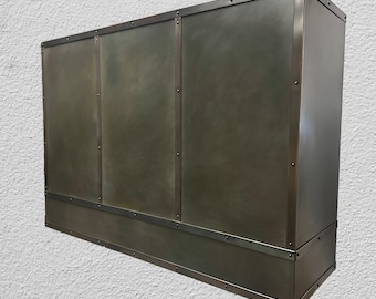 Dark Zinc patina range hood for ZLINE / Wolf stainless steel stove