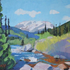 Colorado Rocky Mountain stream landscape oil painting western art american southwest