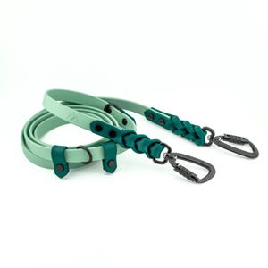 Trailblazer Braided Hands-Free BioThane® Adjustable Leash, Customizable Cross-Body Dog Leash, Hip Leash, Waterproof, Durable and Strong